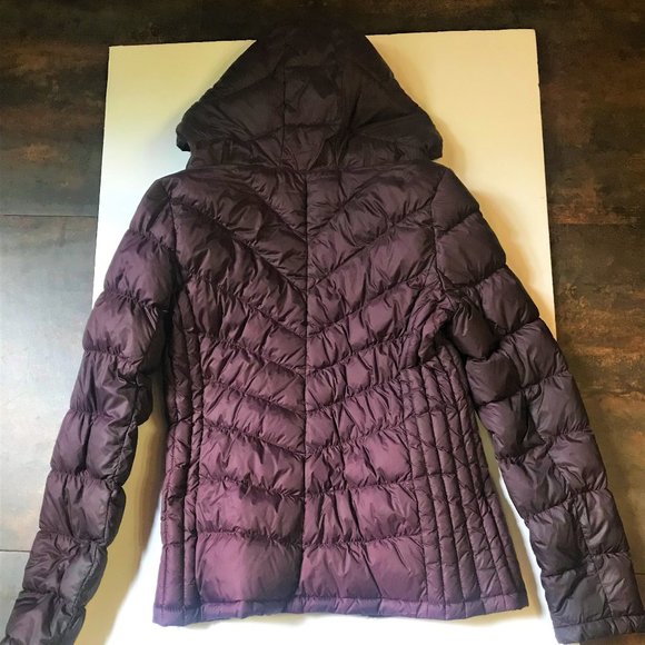 Michael Kors Raisin-colored Hooded Packable Down Fill Jacket, Size XS - Picture 6 of 13